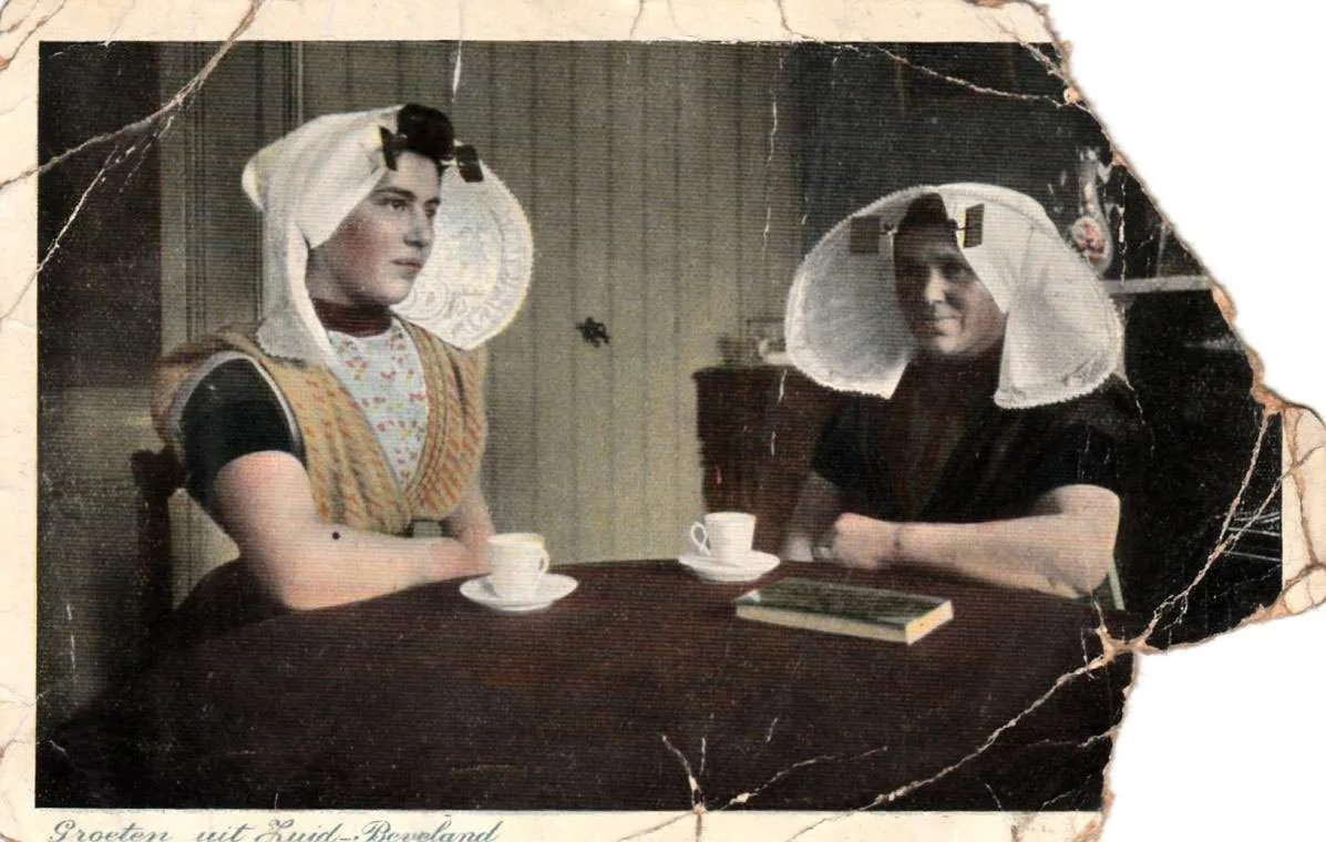 Postcard provided by the Dutch, and sent by Joe Cheesman to his family in Cranleigh