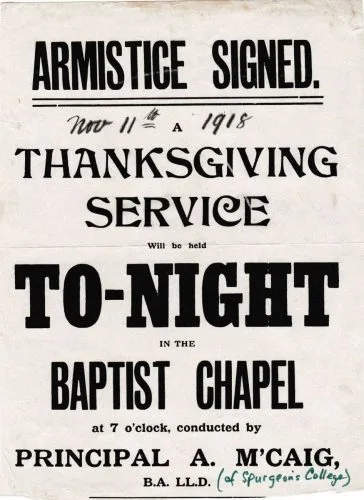 Poster printed in advance