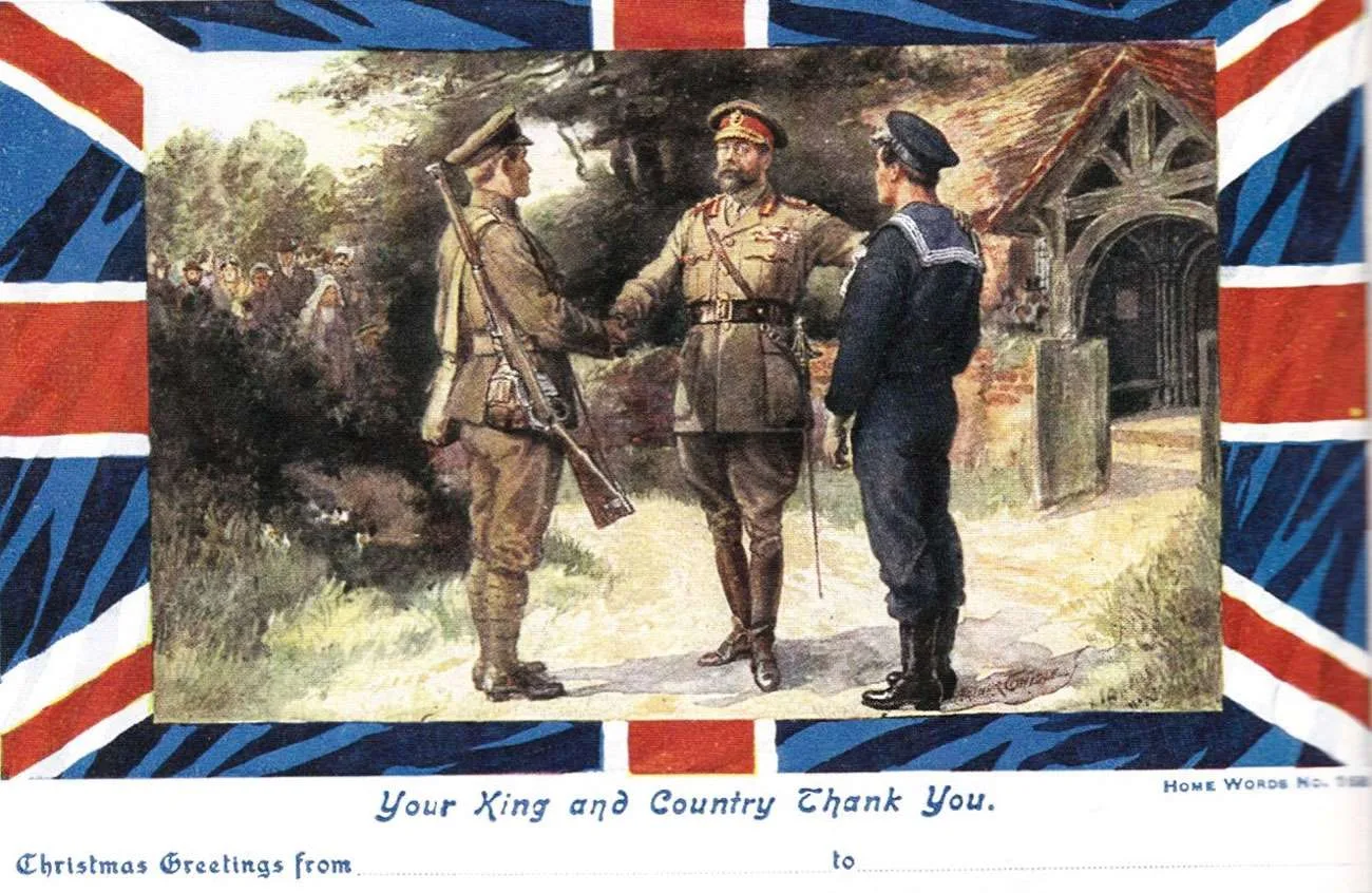 A grateful Christmas card of 1918