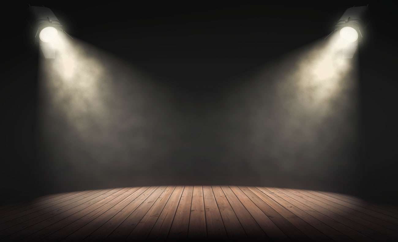 Empty Stage Spotlight