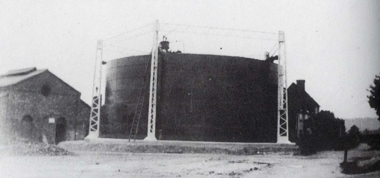 The gasholder that was hit by a rocket in 1944