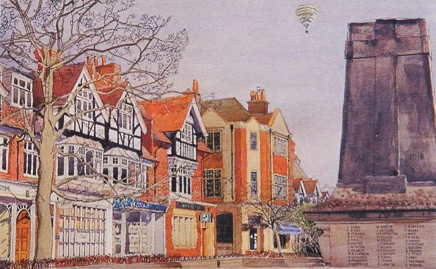Lloyds Bank in the 1990s (painting by Nick Galpin, to whom grateful thanks)