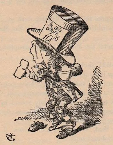 Half a guinea would also have bought the Mad Hatters hat