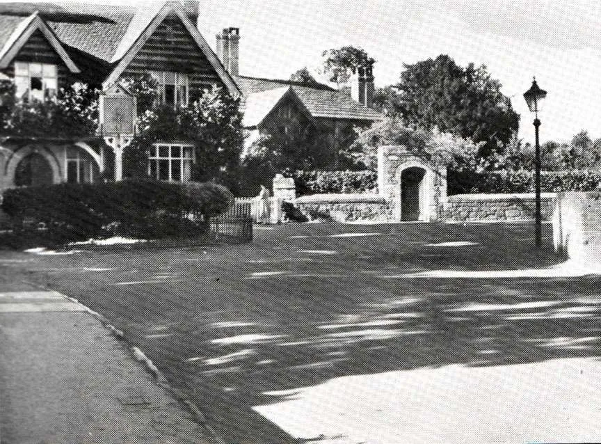 The Institute, with next door Belwethers, by local photographer Bernard Grover, in the Cranleigh Guide of 1954