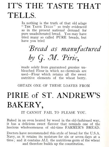 Piries advertisement of 1932