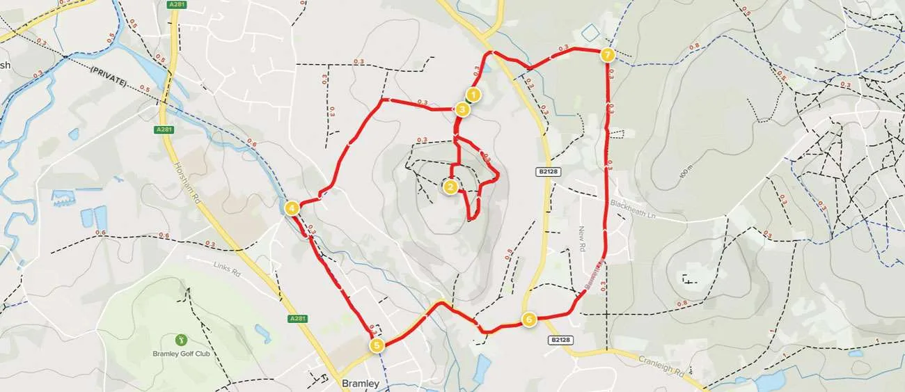 Chinthurst Hill Map