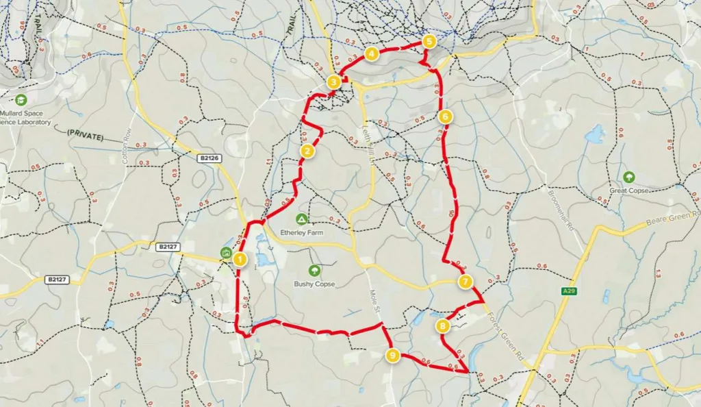 Leith Hill Map