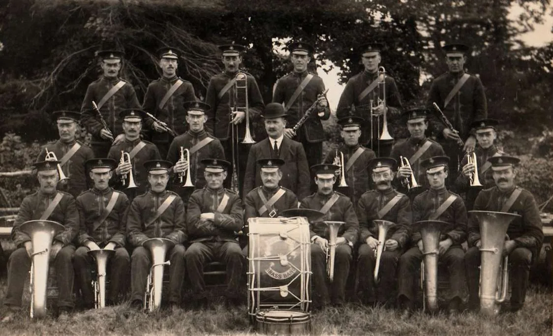 The Cranleigh Brass Band in 1921 or 1922