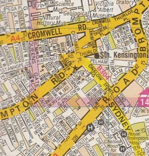 Cranley Gardens and Cranley Mews are in the bottom left hand corner 1