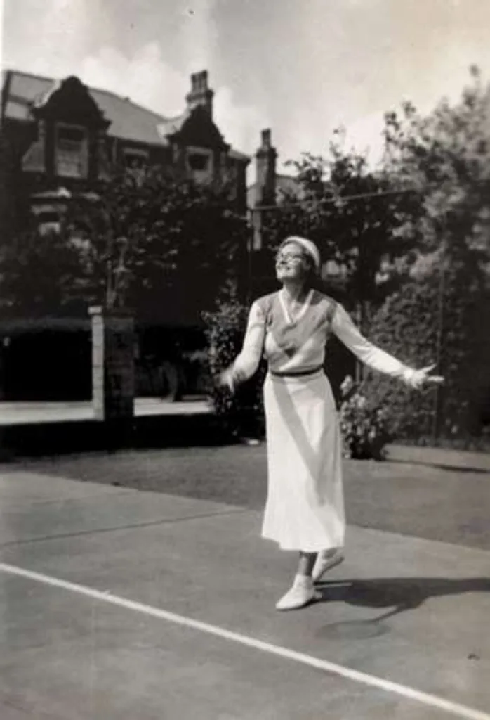 Kathleen playing tennis