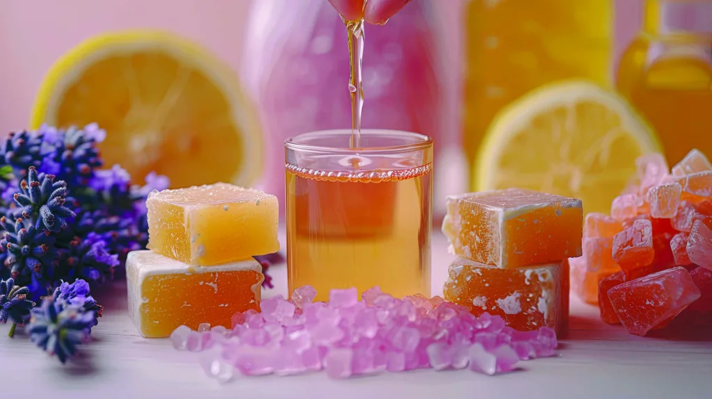 A person making natural cleaning products from household ingredi