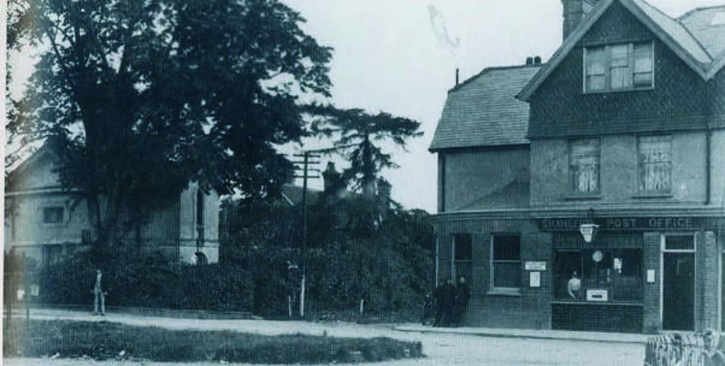 The Post Office, at the head of Knowle Lane, in 1910