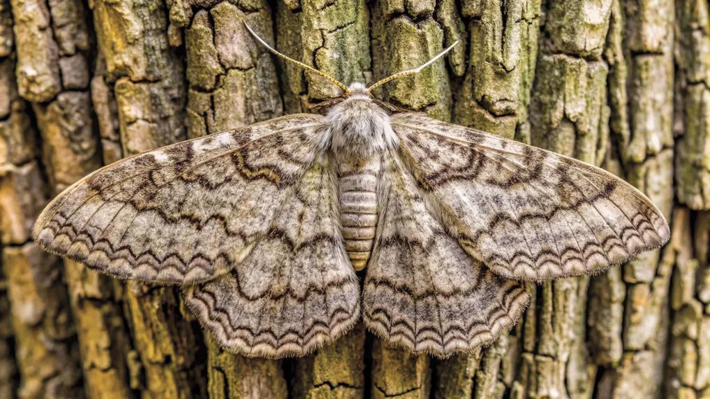 Moth on oak tree