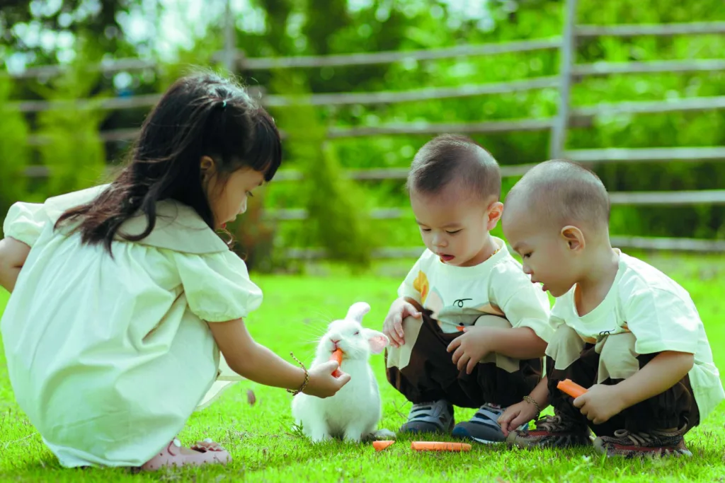 Family playing