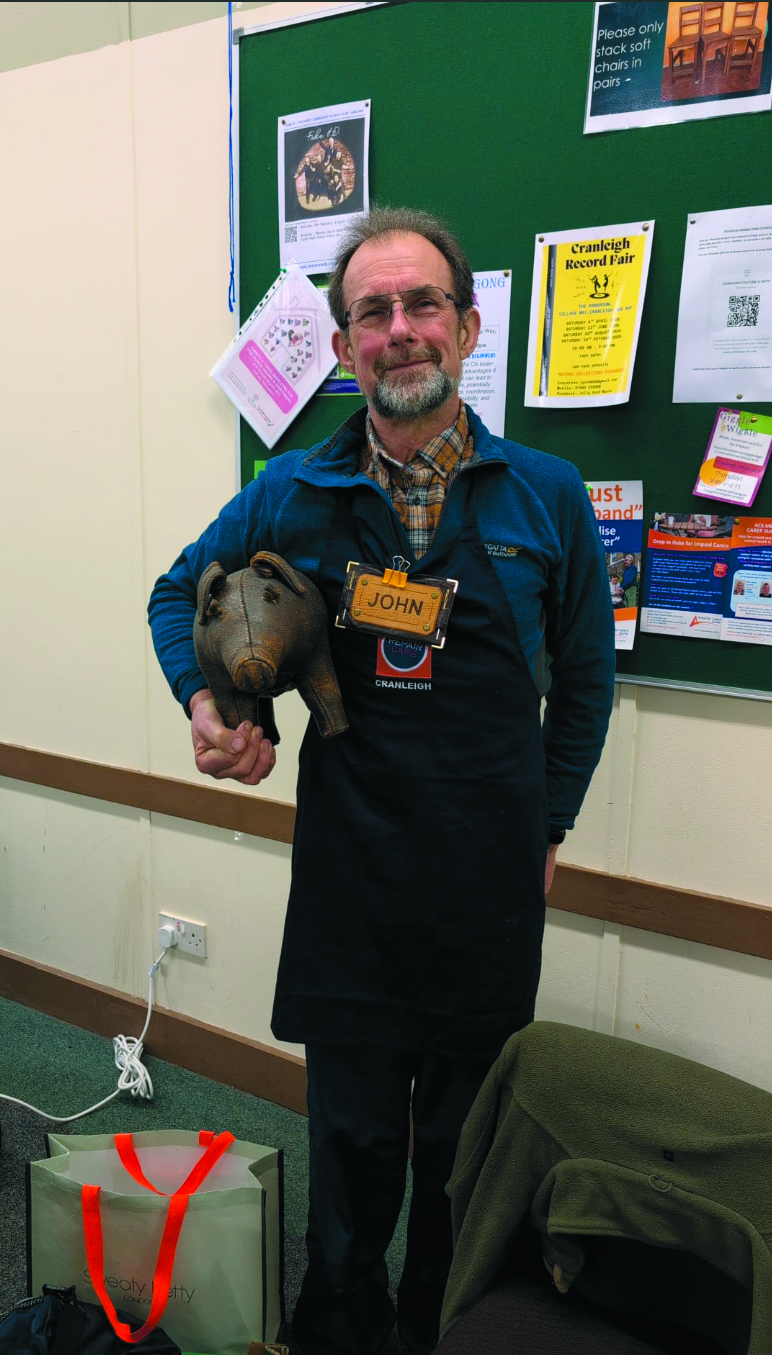 A volunteer working at the Cranleigh Repair Café