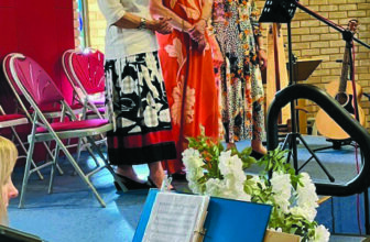 Memory Lane's musical trio of keyboard, guitar and clarinet players who back the group's singing.