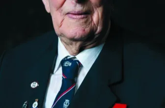 Portrait of Henry William Rice, a 100-year-old Second World War veteran and Cranleigh resident