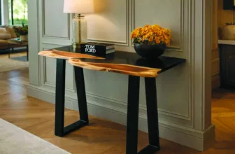 A handcrafted bespoke wooden dining table made by The Wood Cave