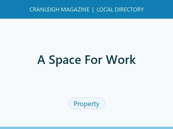 A Space For Work A Space For Work