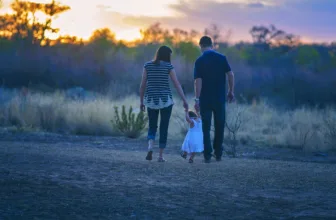 A family walking together outdoors