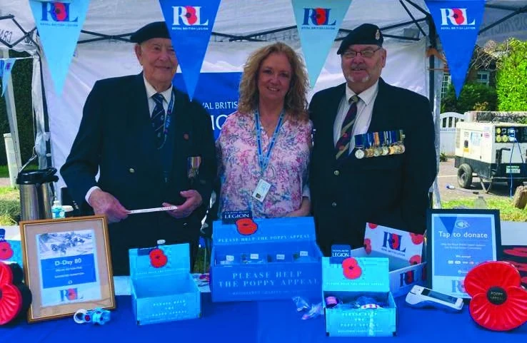 Henry Rice with volunteers at a local Poppy Appeal collection
