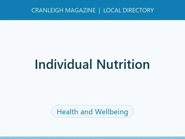 Individual Nutrition Individual Nutrition