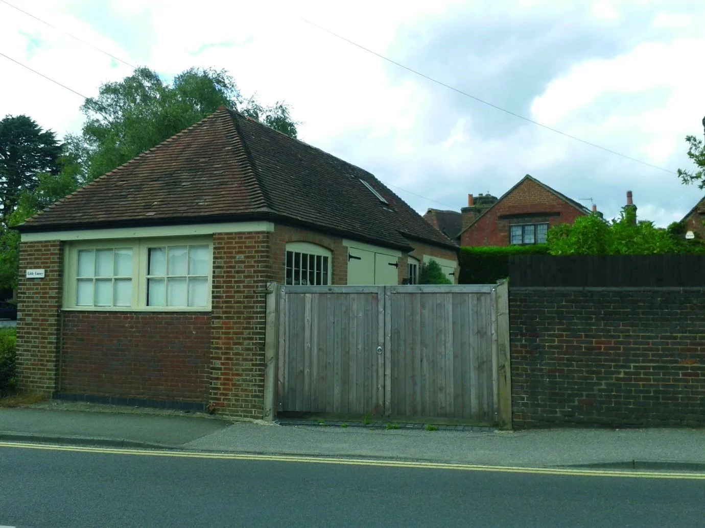 The garage of Little Causey in 2026, formerly the wheelwright's forge