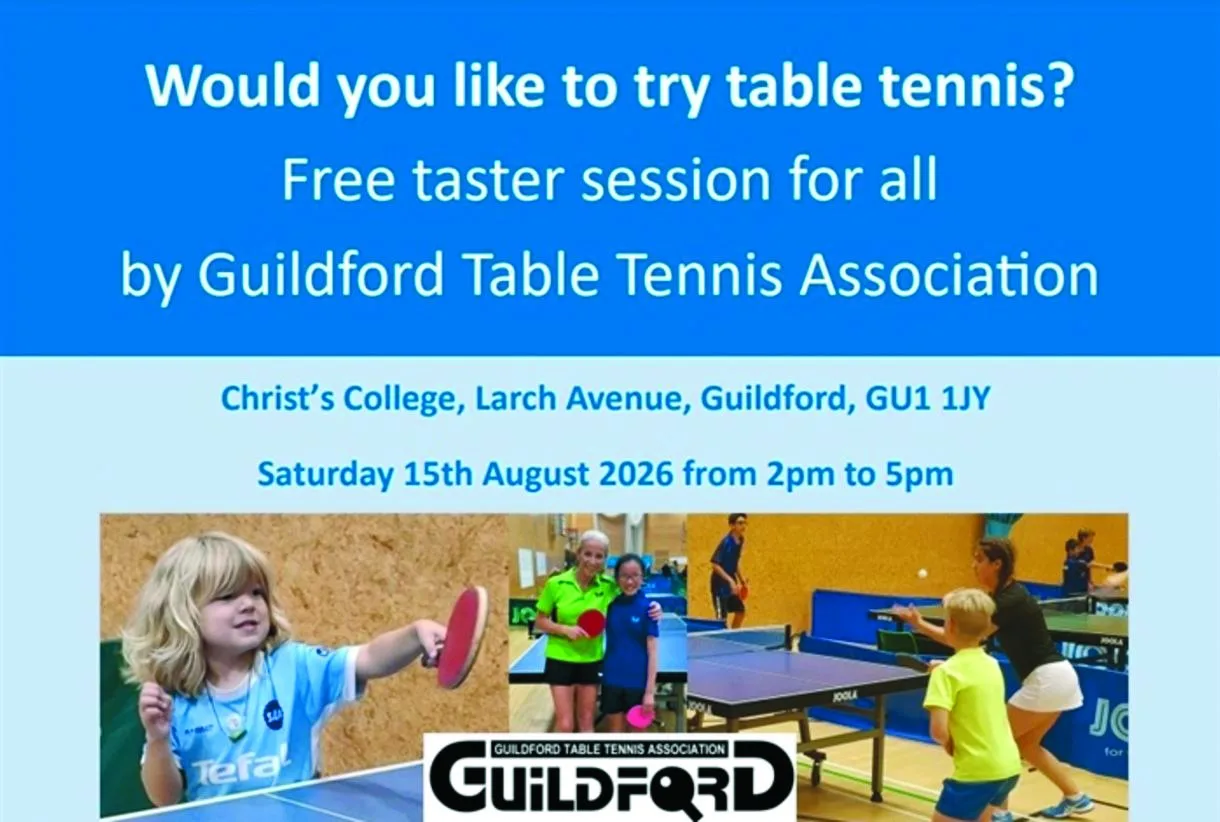 A free table tennis taster session in Guildford