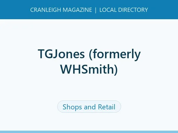 TGJones (formerly WHSmith) TGJones (formerly WHSmith)