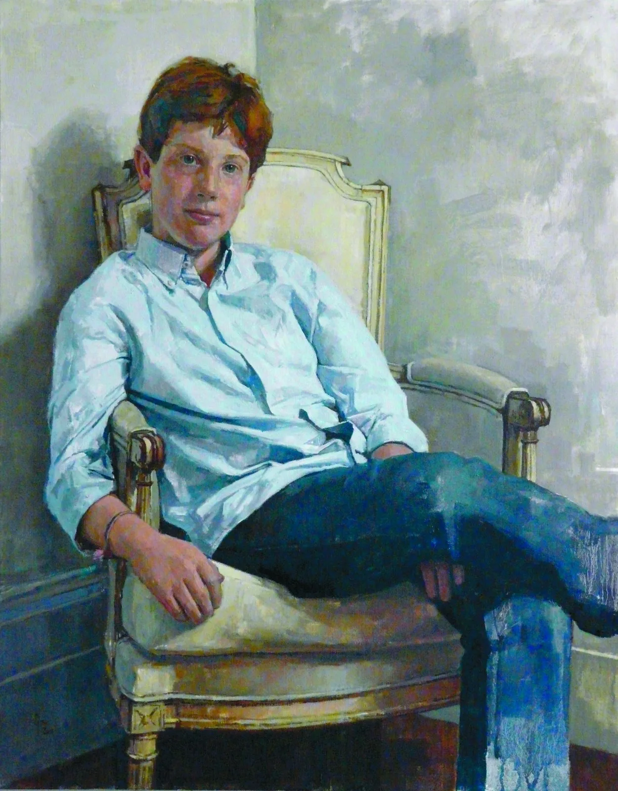 Kit, an oil on canvas portrait by Andrew Gow
