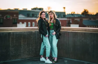 Friends laughing together outdoors