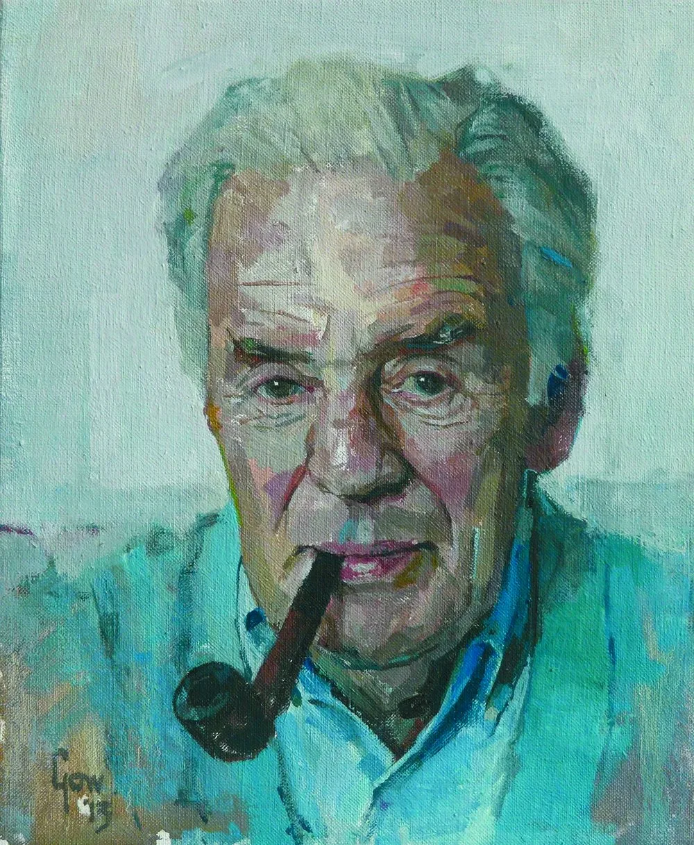A portrait in oil on canvas by Andrew Gow