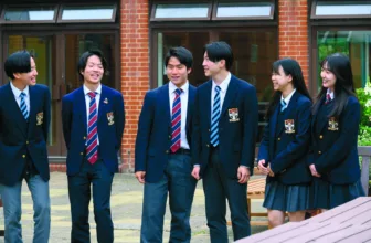 Pupils at Rikkyo School in England taking part in the Japanese Festival of Culture