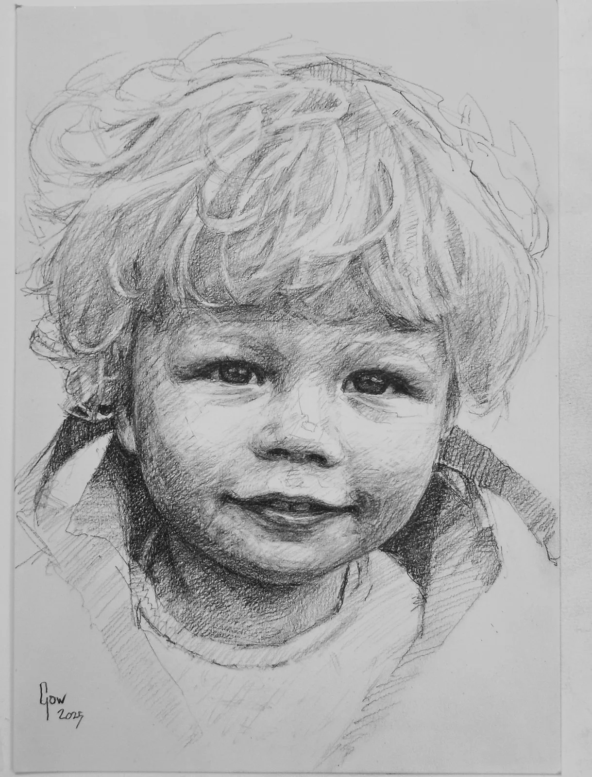 A pencil sketch titled Wilbur by Andrew Gow