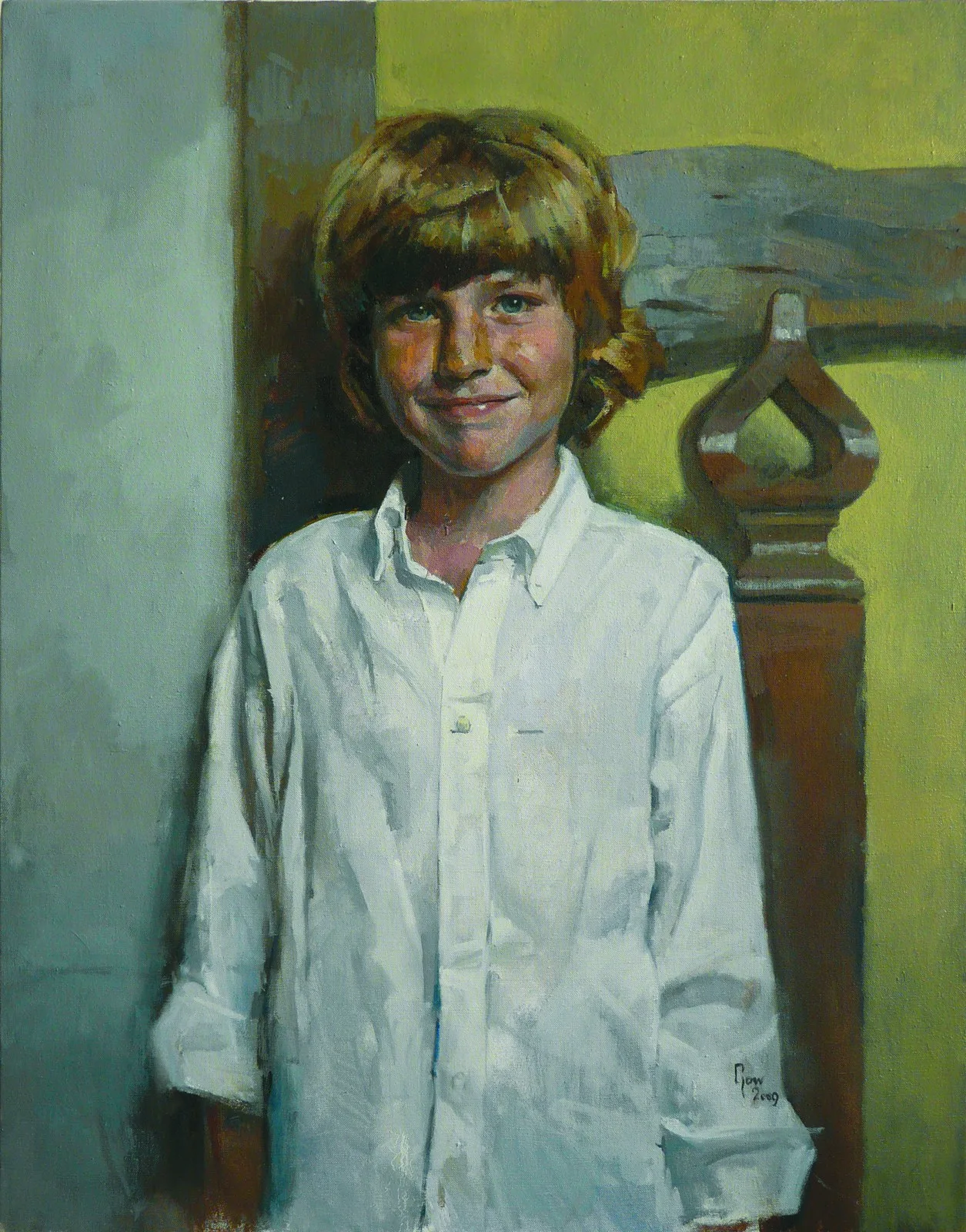 Wilfred, an oil on canvas portrait by Andrew Gow