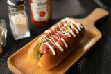 Sticky Cider Onion Hot Dogs