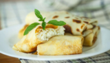 Cheesy Stuffed Pancakes