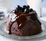 Chocolate & Cherry Christmas Pudding